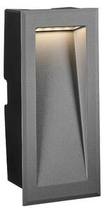Schrack Venkovní zápustné svítidlo Fano Small LED 4,8W 3000K, antracit, rozměr 10,5x23,8cm, IP65