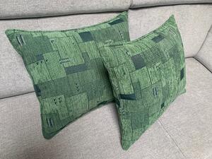 NábytekProNás Dekorační polštář - zelený se vzory (cena za 2 ks)