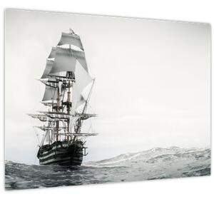 Obraz - Loď plující po oceánu (70x50 cm)