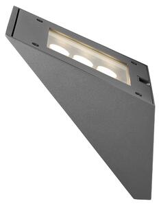 Schrack Venkovní nástěnné svítidlo Toledo LED 9W 3000K, antracit, výška 17,9cm, IP54