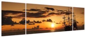 Obraz - Pirátská loď (170x50 cm)