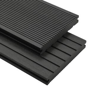 WPC plná terasová prkna a příslušenství 10 m² 2,2 m černá