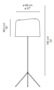 Quadrifoglio Group Ola, stojací lampa z laminátu, 3x33W E27, výška 185cm