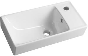 Sapho Nuali umyvadlo 49.9x24.8 cm obdélníkový klasický bílá lesk TU0122