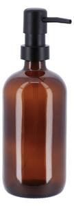Dávkovač mýdla Amber, hnědá/ s černými prvky, 500 ml