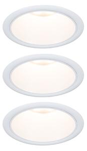 Paulmann 94870 Cole Coin, set bodovek v bílé úpravě, 3x6W LED 2700K tříkrokové stmívání, prům. 8,8cm, IP44