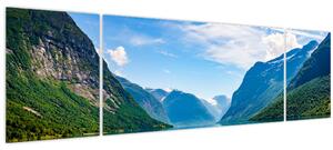 Obraz - Jezero Lovatnet (170x50 cm)
