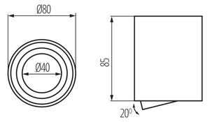 Kanlux 28784 - Bodové svítidlo BORD ONE 1xGU10/10W/230V bílá