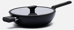 Fabini Wok pánev Meda 5.0 Economy, ø 28 cm - Nepřilnavá pánev s keramickým povrchem s poklicí, černá