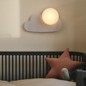 Nordlux 2312971001 Skyku, bílá nástěnná lampa obláček s vypínačem 1xE14, šířka 37cm