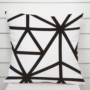 Biante Bavlněný povlak na polštář Sandra SA-577 Černé geometrické vzory na bílém 30 x 50 cm