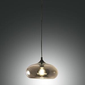Fabas 3489-40-126 Ela, závěsné svítidlo z kouřového skla, 1x60W E27, prům. 27cm