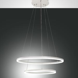 Fabas 3508-45-102 Giotto, dvojkruhové svítidlo pro zavěšení, 56W LED 3000K, bílá, prům. 60cm