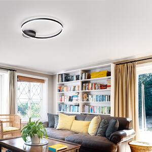 Fabas 3508-61-101 Giotto, kruhové svítidlo pro přisazení, 36W LED 3000K, černá, prům. 60cm