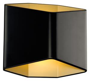 SLV 151710 Cariso, 3D nástěnné svítidlo, 7,6W LED stmívatelné, černá/mosaz, výška 14,6cm