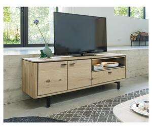 Televizní stolek LIVORNI 170 CM masiv dub Nábytek | Obývací pokoj | Televizní stolky