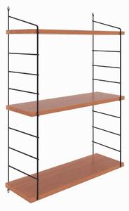 Kalune Design Nástěnná police ARMONI II 72 cm olše/černá