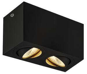 SLV 1002003 Triledo, černé stropní svítidlo, LED 14W 3000K, rozměr 8,5 x 16,3cm