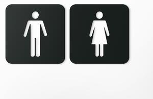 Drevko Označení toalet - WC ženy, WC muži