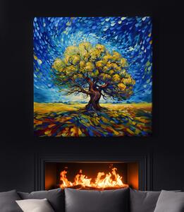 Obraz na plátně - Strom života mořské nebe FeelHappy.cz Velikost obrazu: 40 x 40 cm