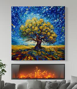 Obraz na plátně - Strom života mořské nebe FeelHappy.cz Velikost obrazu: 60 x 60 cm