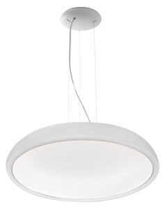 Stilnovo 8539 Reflexio_P, bílé závěsné svítidlo se skrytým zdrojem světla, 48W LED stmívatelné 3000K, prům. 65cm