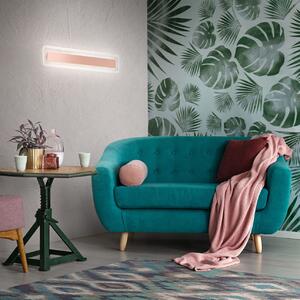 Linea Light 8887 Antille_S, nástěnné svítidlo z pískovaného skla a mědi, 28W LED 3000K, délka 61,4cm