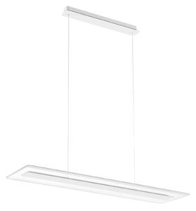 Linea Light 8936 Antille_P, závěsné svítidlo z pískovaného skla a bílého kovu, 44W LED 3000K, délka 95cm