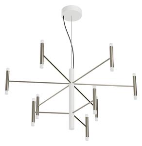 Linea Light 9750 Perla_P9, bílý moderní lustr, 40W LED 3000K DALI, 87x100cm