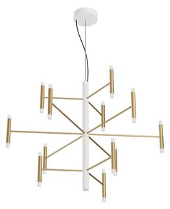 Linea Light 9757 Perla_P12, bílo-zlatý moderní lustr, 59W LED 3000K DALI, 87x100cm