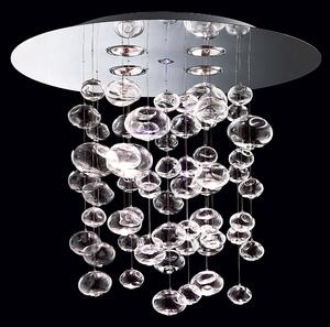 Leucos Ether 90S, luxusní svítidlo z křišťálového skla, 4x15W G53, průměr 100cm, délka: 86cm