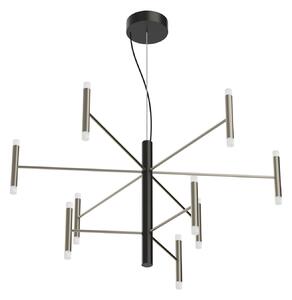 Linea Light 9751 Perla_P9, černý moderní lustr, 40W LED 3000K DALI, 87x100cm