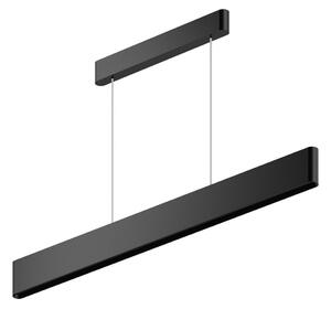 Linea Light 9196 Satori_P, černé závěsné svítidlo se svícením nahoru/dolu, 25W LED 3000K stmívatelné DALI/PUSH, délka 86cm