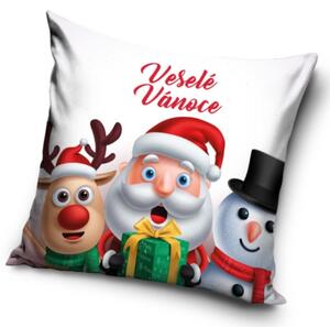 Tip Trade Vánoční polštářek Santa a jeho veselé Vánoce 40x40 cm