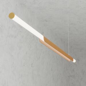 ZAHO Závěsné LED svítidlo ZUZU 40, d. 200 cm, 30W Barva: Přírodní dřevo, zlatá, Stmívání, řízení: bez stmívání, Chromatičnost: 2700K