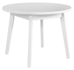 Jídelní stůl OSLO 3 + deska stolu bílá, podstava stolu bílá, nohy stolu sonoma