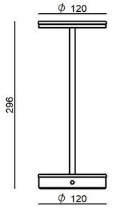 Linea Light 9679M Gemini_Tab, bílá stolní LED lampička, 9W LED 2700K, výška 29,6cm