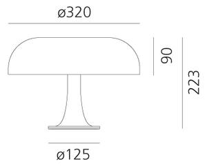 Artemide 0039060A Nessino, bílá designová stolní lampa, 4x20W E14, výška 22cm