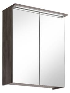 CMD COMAD - Koupelnová skříňka se zrcadlem Cosmo 2 - hnědá - 60x75x25 cm