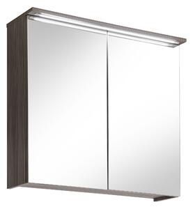 CMD Via Domo - Koupelnová skříňka se zrcadlem Cosmo 2 - hnědá - 80x75x25 cm