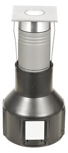 Fabas 6904-02-314 Naire 2, hranaté pojezdové svítidlo z nerezu, 3W LED, 3000K, 5,5x5,5cm, IP67