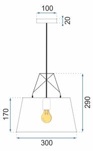 Toolight - Závěsná stropní lampa Notte - černá - APP422-1CP
