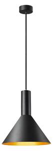 SLV 1002949 Phelia 275, kónické závěsné svítidlo 1xE27, černá/zlatá, průměr 27,5cm