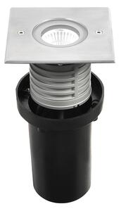 Fabas 6908-02-414 Wako 2, hranaté pojezdové svítidlo z nerezu, 7,8W LED, 3000K, 11,6x11,6cm, IP67