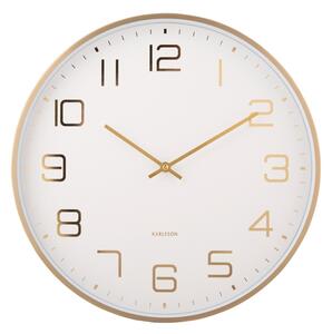 Karlsson 5973WH designové nástěnné hodiny bílá, pr. 40 cm