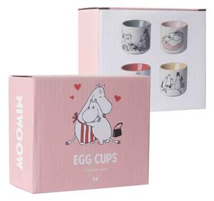 Keramický stojánek na vejce Moomin Love - set 4 ks