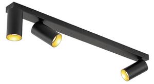 SLV 1007735 Kami, nástěnné/stropní svítidlo 3xGU10, černá/zlatá, délka 70cm