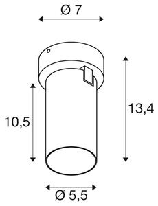 SLV 1007718 Kami, nástěnné/stropní svítidlo 1xGU10, bílá/černá, průměr 5,5cm