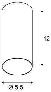 SLV 1007712 Kami, válcové stropní svítidlo 1xGU10, bílá/černá, průměr 5,5cm