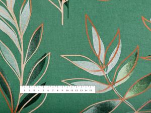 Biante Bavlněný čtvercový ubrus Sandra SA-435 Pnoucí listy na zeleném 50x50 cm